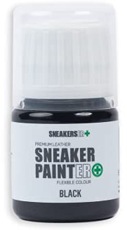 SNEAKERS ER SneakerPainter Premium Leather Flexible Permanent Sneaker Paint Black 30ml for Sneakers, Trainers, Shoes and Footwear