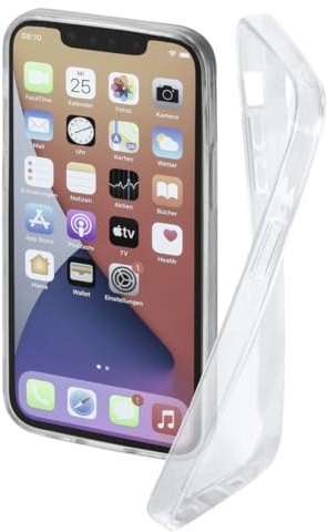 Hama Coque iPhone 13 Mini Crystal Clear pour Apple (Coque Transparente iPhone 13 Mini en TPU, Coque de Protection Souple, Protection téléphone Portable avec Surface antidérapante) Transparent