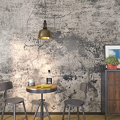 FunStick Papel Pintado Adhesivo para Muebles Papel Pintado de Pared Cemento Retro Película Autoadhesiva Impermeable Papel Tapiz Decorativo para Armarios de Cocina Pared Cajones Muebles 40CM x 2M