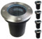 EBION Outdoor Ground Lights,IP67 Waterproof Decking Buried Lights,4 Pack Walk Over Round Outdoor Landscape Light for Pathway, Driveway,Deck,Step,Garden,Max 35W 240V GU10 (Bulbs not Include)