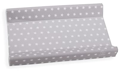 Materassino fasciatoio in pvc 2 lati, per il cambio del pannolino, universale, misura cm 49x81x10, made in italy, Italbaby starlette grey
