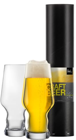 EISCH Craft Beer Experts Gläser 0,45 l (2 Stück) in Geschenkröhre, Biergläser zur besonderen Aromaentfaltung, spülmaschinenfestes Kristallglas (Art.-Nr. 180114)