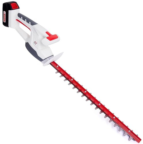 NETTA Cordless Hedge Trimmer & Cutter 20V MAX- Ultra-Light 2.15KG, Battery & Charger Included – 410mm Laser Dual-Action Blade