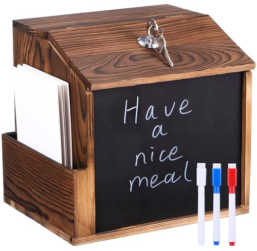 UKCOCO Buzón De Donaciones Benéficas Hucha Con Cerradura Urna De Votación Pública Buzón De Boletines Montaje En Pared