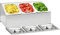 Tidyard Gastronorm Container Holder with 3 GN 1/6 Pan Stainless Steel