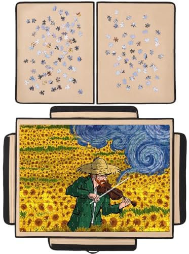 Jigsaw Puzzle Board for 1500 Pieces,Puzzle Storage for Indoor&Outdoor,Jigsaw Puzzle Board with Cover for Move,Storage,Camping Puzzle Caddy