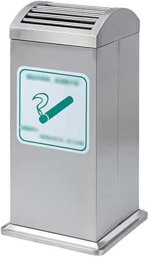 Posacenere da Terra per Esterni, Posacenere Pattumiera Area fumatori Pattumiera dedicata Secchio for cenere verticale esterno in acciaio inossidabile Secchio for raccolta mozziconi di sigaretta grande