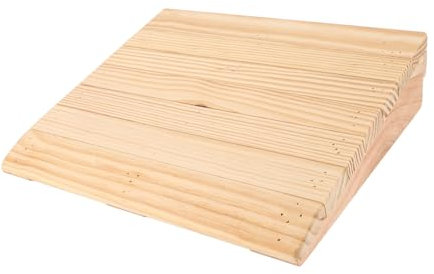 Cabilock Rampa De Umbral De Madera Antideslizante para Silla De Ruedas Y Robot De Barrido Rampa Portátil para Escalones En Hogar Y Oficina 11.81X10.15X2.75 Pulgadas