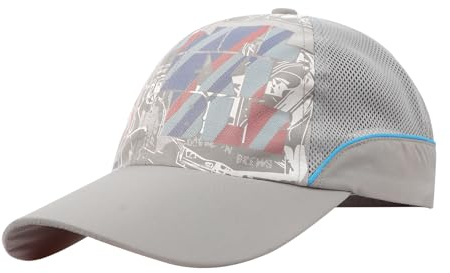 Berretto da baseball per bambini, ad asciugatura rapida, in rete, per ragazzi, da baseball, per ragazze, con protezione UV, grigio., Taglia unica