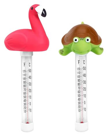 2 pièces Thermomètre pour Piscine, Thermomètre Flottante Pool Thermometre en Forme de Animale Thermometre de bain pour bébé Pour Piscines, Spas, Hot Tubs, Aquariums, Les Étangs du Poisson