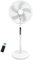 16 Electric Floor Standing Pedestal Fan with Remote Control for bedroom and home use, Light Weight, 8 Speeds, 5 blades, 120° Oscillation, Upto 9 Hours Digital Timer, LED Display, 50W (White)
