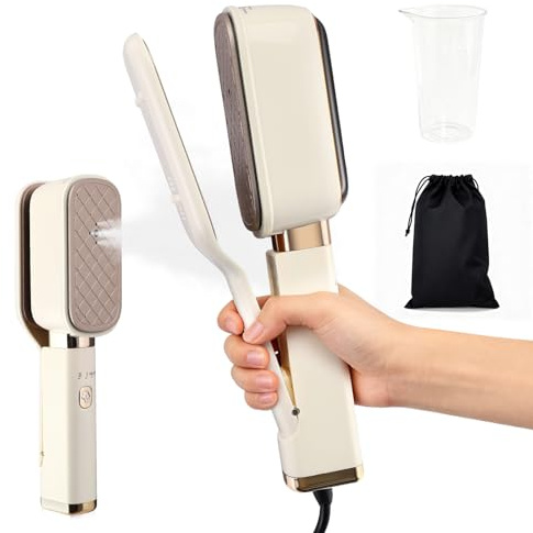 Yigowyigo Steamer Dampfglätter, Dampfglätter mit Schneller Aufheizzeit, 1000W 3 in 1 Funktion Dampfbügeleisen mit 60ml Wassertank Tragbar Handheld für Reise, Zuhause und Büro