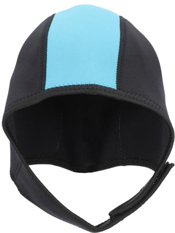 OHPHCALL Neoprene Rubber Swimming Cap Warm Dive Hood for Men Women Outdoor Water Sports Bathing Hat Black Blue One