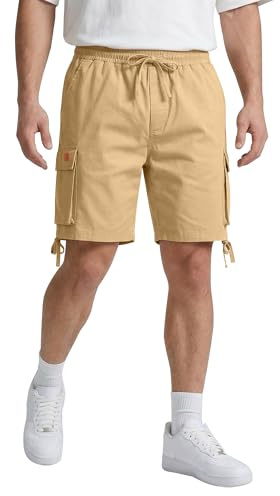 YAOHUOLE Short Homme Cargo Bermuda Homme Travail Short Sport Coton Short