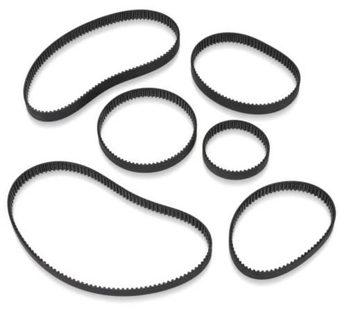 6 Stück Zahnriemen für 3D Druckerriemen, Gummi Straps mit Geschlossenem Lauf, GT2 Riemen 6mm Set Sind mit Länge 110/112/200/212/280/350mm, Antriebsriemen, Breite für 3D Druckerriemen (Schwarz)
