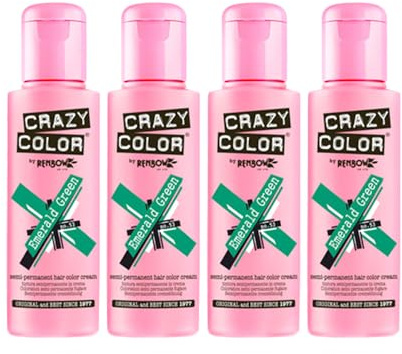 4er Set Crazy Color 53 Emerald Grün 100 ml Haarprodukte