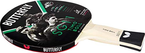 Butterfly® Timo Boll SG 11 Tischtennisschläger | Tischtennis Racket Bat Hobby & Freizeit | ambitionierter Freizeitspieler | ITTF zertifizierter Addoy Belag | anatomische Griffform mit smart.Grip