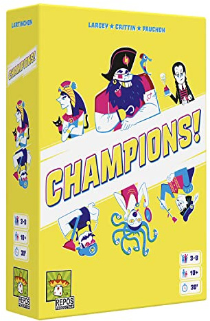 Asmodee - Champions! - Gioco da Tavolo, Party Game, 3-8 Giocatori, 10+ Anni, Edizione in Italiano