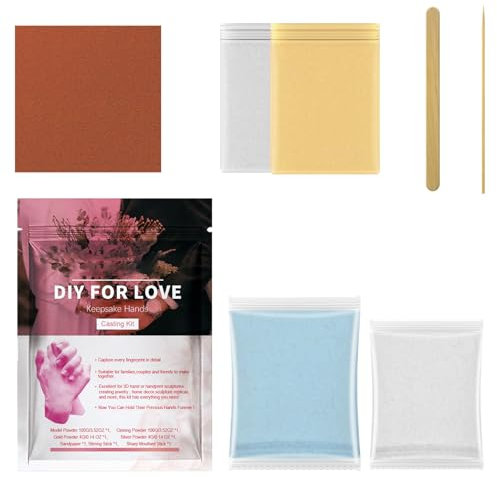 Oldmoom Handabdruck-Set Für Paare | Gips-Set Mit Handhaltung - Erinnerungsskulptur, Kreative Paaraktivität Für Partner Und Paare
