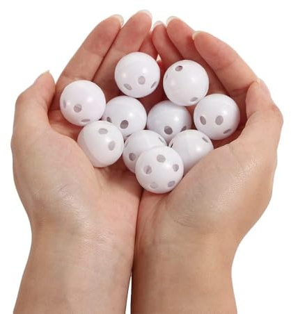 10 Stück weiße Rasselbälle, Rasselbox-Reparatur-Puppe, Geräuschmacher, Rassel für Tierpuppen, Haustier-Rasseln und Plüsch-Rasseln