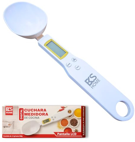 Cucchiaio Misuratore Digitale con Bilancia 0,1-500 g, Bilancia Cucchiaio ad Alta Precisione Rimovibile con Display LCD, Cucchiaio Misuratore Elettronico per Cucina con Unità g/oz/gn/ct