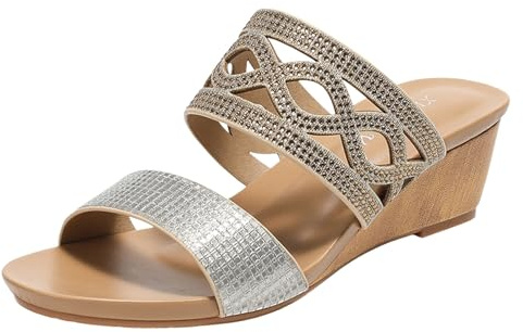 Chanclas Mujer Piscina Zapatillas de Ducha Sandalias con Strass para Mujeres Confortables y Elegantes para Ocasiones Especiales