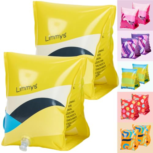 Limmys Simarmband för Barn – Dubbel Luftkammare, Halkfria | En storlek 1–6 år - Säker halkfri passform - Allergivänlig - Lättuppblåsta ventiler - Robust