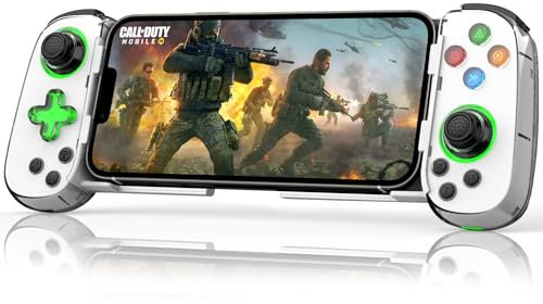 Joso Manette de jeu mobile pour iPhone/Android/PC/Switch/PS4/PS3, manette de jeu sans fil avec Turbo/6 axes Gyro/Vibration, Play Call of Duty, Roblox, Genshin Impact, Cloud Gaming, Remote Play