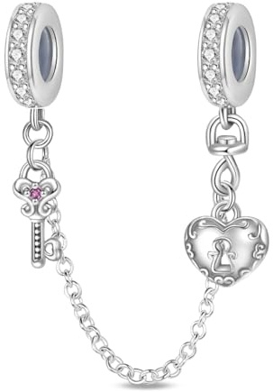 LIGHTDOG Collana di sicurezza in argento 925 Charms Bracciali Regalo carino di gioielli per donne ragazzea Moda perline pendenti