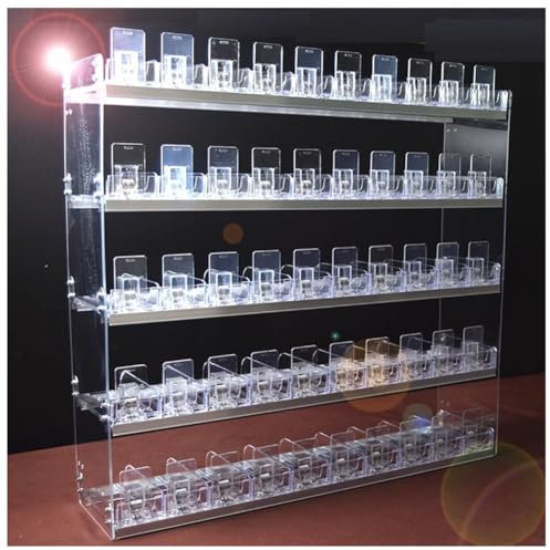 DMMFTERL Transparent Display Case Acrylic Cigarettes Candy Toys Storage Display Cabinet for Supermarkets, Retail Stores, Wall/countertop(62.5x29x87cm)