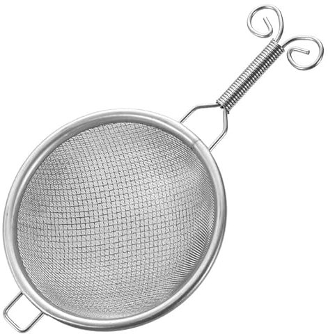 1 colador de té matcha de 16 cm de acero inoxidable, colador de metal de malla fina, colador grande de malla fina, colador de acero inoxidable de primera calidad para preparar matcha, ceremonia de té