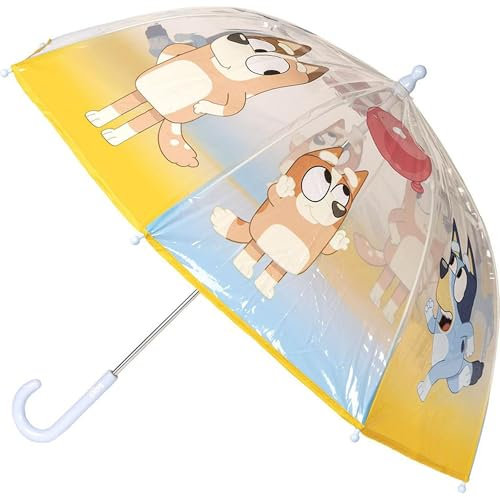 CERDÁ LIFE'S LITTLE MOMENTS Bluey Regenschirm für Kinder mit buntem und fröhlichem Design – Windfester Kinderschirm mit sicherer Handöffnung und ergonomischem Griff