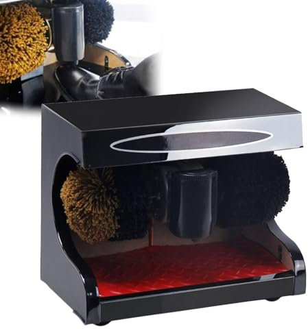 CRBUDY Cireuse à Chaussures Automatique - Petite cireuse à Chaussures électrique, Machine de Nettoyage de Chaussures à Induction pour Hall d'entrée d'hôtel