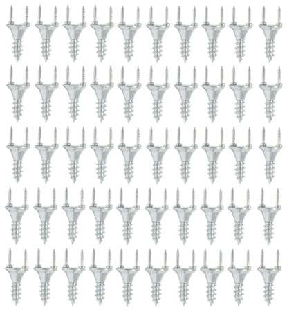 Eieenotee 50 Piezas Clavos Sin Costura Tornillo de Doble Cabeza ZóCalo de Madera Maciza Clavos Sin Costura LíNea de Pie Clavos Especiales