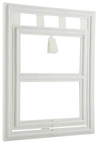 Porta per Gatti e Cani, Gattaiola Porta Basculante per Animali Domestici Porte Zanzariere con Magnete Potente Entrata e Uscita Controllabile (Bianco L)