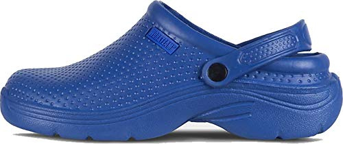 Work Team Zueco Sanitario EVA, Ultraligero, con Plantilla Ergonómica. Anatómico, con Cámara ortopédica, Suave para los pies. Unisex Azul 43