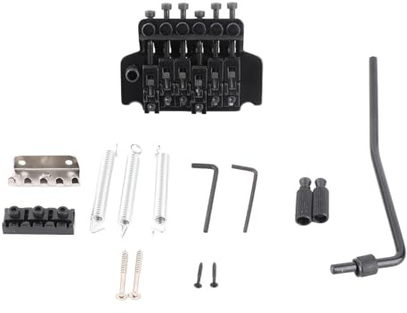 Electric Guitar Double Locking Tremolo Bridge System Compatible with ST Style Electric Guitar (Black) Playing Accessories Musical Instrument Accessories