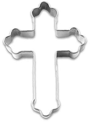 Ruluti 1pc Croce Cookie Cutter, Croce Forme in Acciaio Inox Biscotto Taglierine Stampo per Sandwich del Fondente Pasticceria Pane