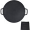 Hapivida Koreanischer BBQ Grillplatte, Runde Teppanyaki Bratpfanne mit Doppelte Griffe für Gaskocher, Induktion, Gasherd, Elektrisches Kochfeld, Grillen Im Innenbereich oder Freien(30cm)