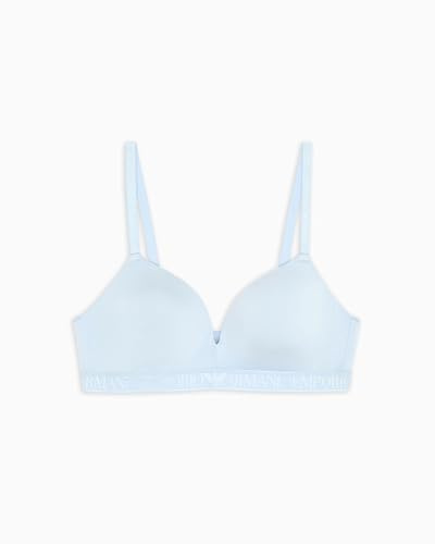 EMPORIO ARMANI Padded Triangle Bra Soutien-Gorge avec Coques, Bleu Clair, L Femme