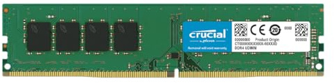 Crucial Basics 16GB DDR4 3200 MT/s CL22 UDIMM 288 Pin 1.2V Desktop Memory