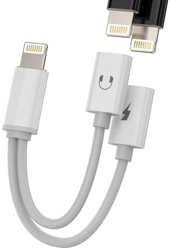 Adattatore lightning doppio per iPhone Jack cuffie Caricatore accessori per Apple Cavo Aux audio auricolari Adattatore per iPad per iPhone 14 13 Pro Max Ricarica headphone autoradio Connettore ip-BFX