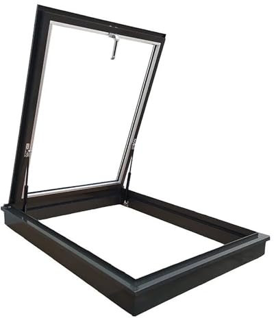 Fenêtre de toit et puits de lumière Porte d'éclairage naturel du sous-sol Fenêtre en aluminium à angles multiples pour toit plat en pente Couvercle de puits de lumière Grenier Véranda Éclair