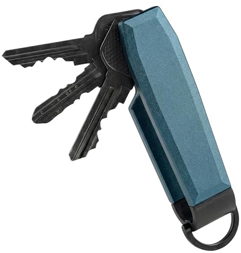 Aluminium Key Organizer Holder with Clip, Compact Design with Easy Access.