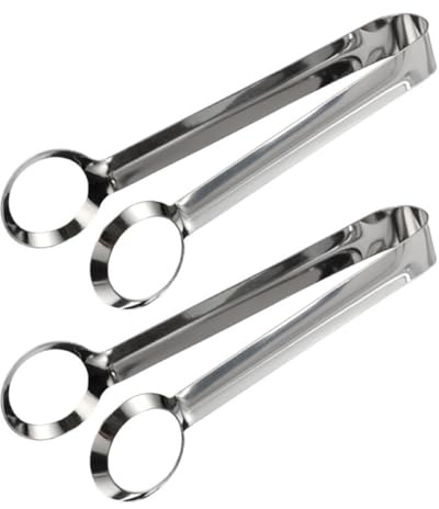 HIAKDOFT Pinze per Uova in Acciaio Inossidabile 2 Pezzi Clip per Alimenti e Pinze da Cucina Compatte Antiscivolo per Servire Uova e Utensili Cucina Casa