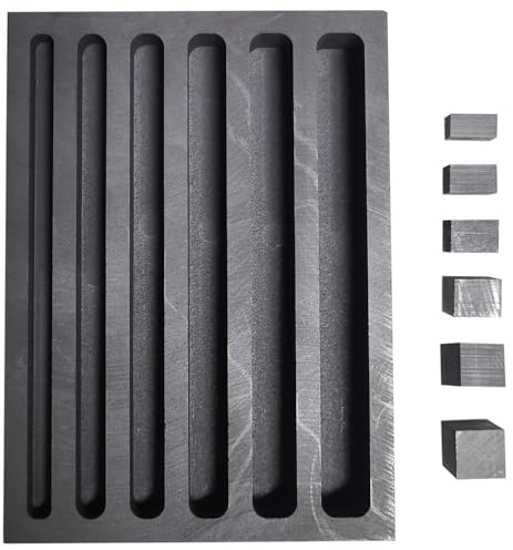 Graphite Ingot Mold, Adjustable Length Metal Melting Refining Molds with Three High Graphite Material for Casting Mould Gold Silver
