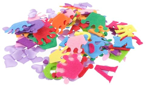 Housoutil Decorazioni in Feltro Fai da Te 200 Pezzi, Fiori Colorati per Artigianato Manuale, Materiali per Bricolage su Scarpe e Lavori Creativi Stili Multipli