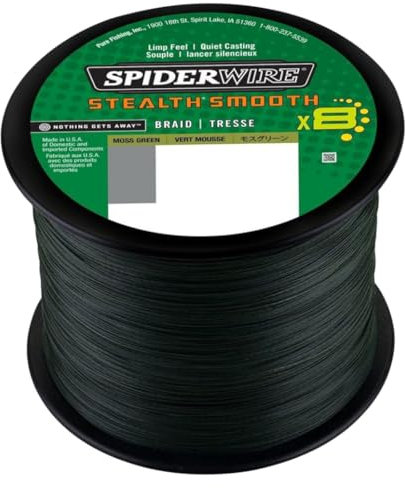 Spiderwire Angelschnur Stealth Smooth8 Moos Green 2000 M Geflochtene PE Dyneema Meer Spinnageln Brandungsangeln Karpfenangeln