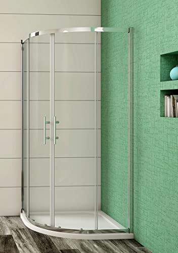 Aica Sanitär Duschkabine 100x100cm Viertelkreis Runddusche Duschabtrennung Dusche