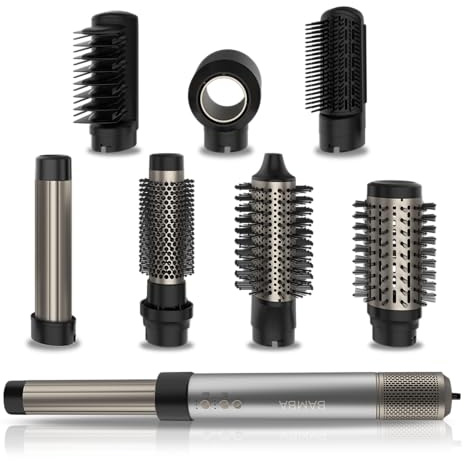 Cecotec Warmluftbürste, Haartrockner, Styler, Glätter - 14 Aufsätze - Coanda CeramicCare Technologie 14in1 AirGlam Champagne. 1400W, Digitaler Motor, Reduziert Frizz, 3 Temperaturen